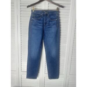 New Veronica Beard Ryleigh HIgh Rise Slim Straight Blue Jeans 24 NWT $268
